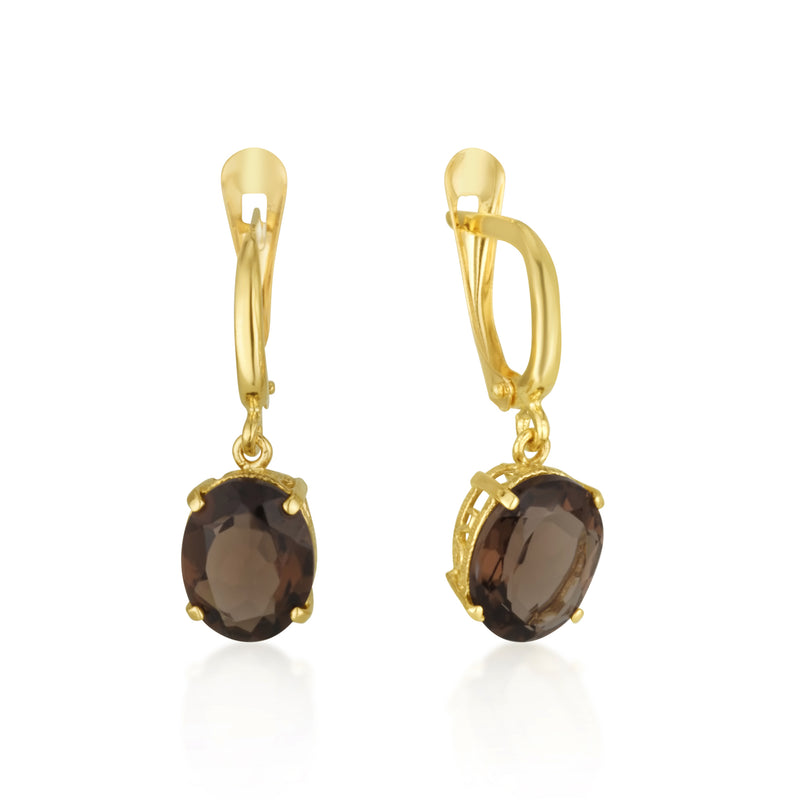 Amadora Oval Earrings - Smoky