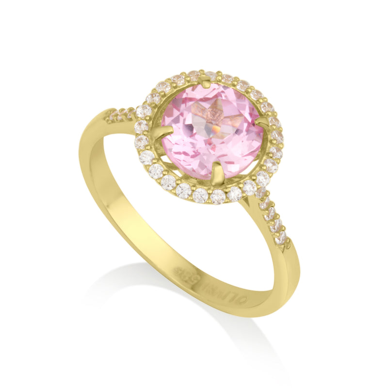 Vitalia - Round Ring Pink spinel