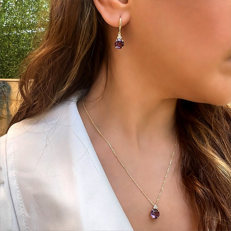 Patrizia Round Necklace - Amethyst