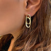 Earrings - Oval Cross Studs