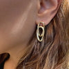 Earrings - Oval Cross Studs
