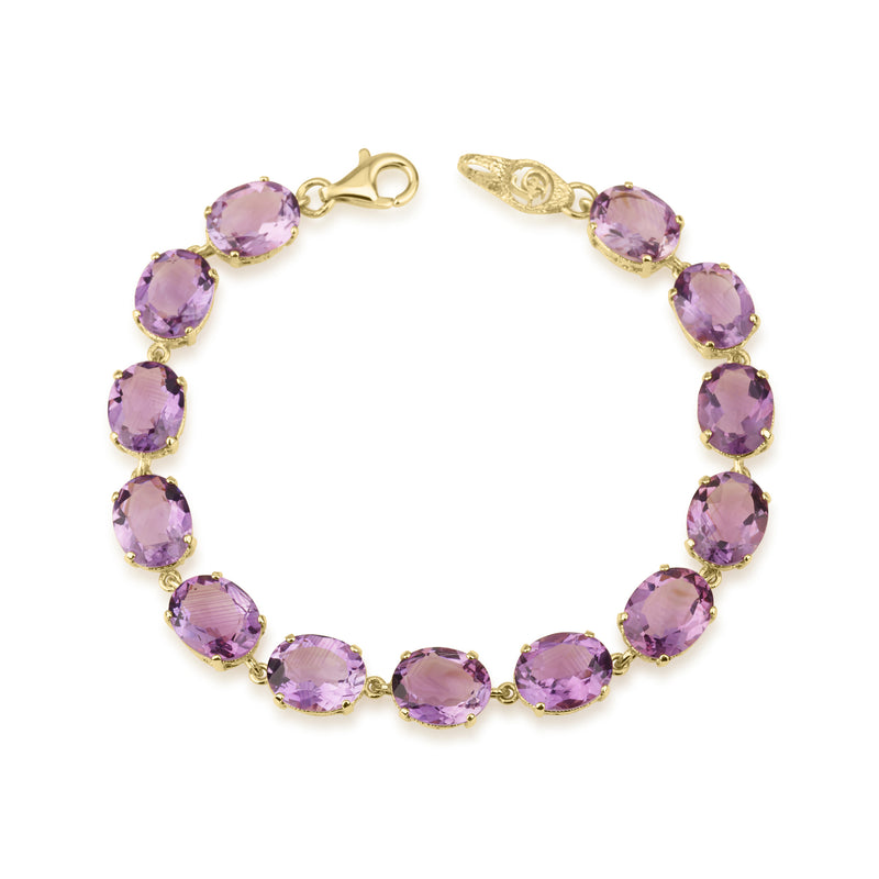 Amadora Oval Bracelet - Amethyst