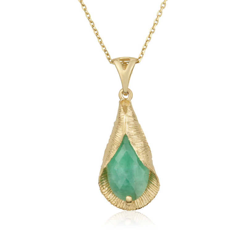 Jolanda Necklace - Natural Emerald