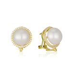 Gioia Omega Earrings - Pearl