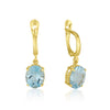 Amadora Oval Earrings - Blue Topaz