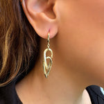 Earrings - Oval Cross Hanging