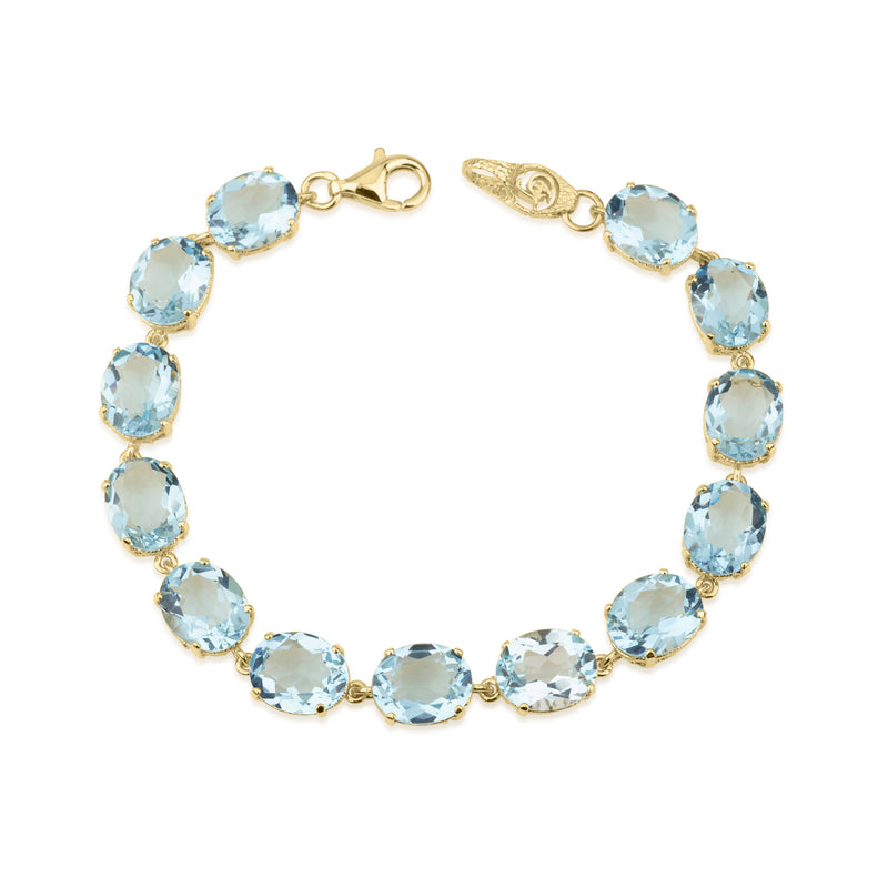 Amadora Oval Bracelet - Blue Topaz