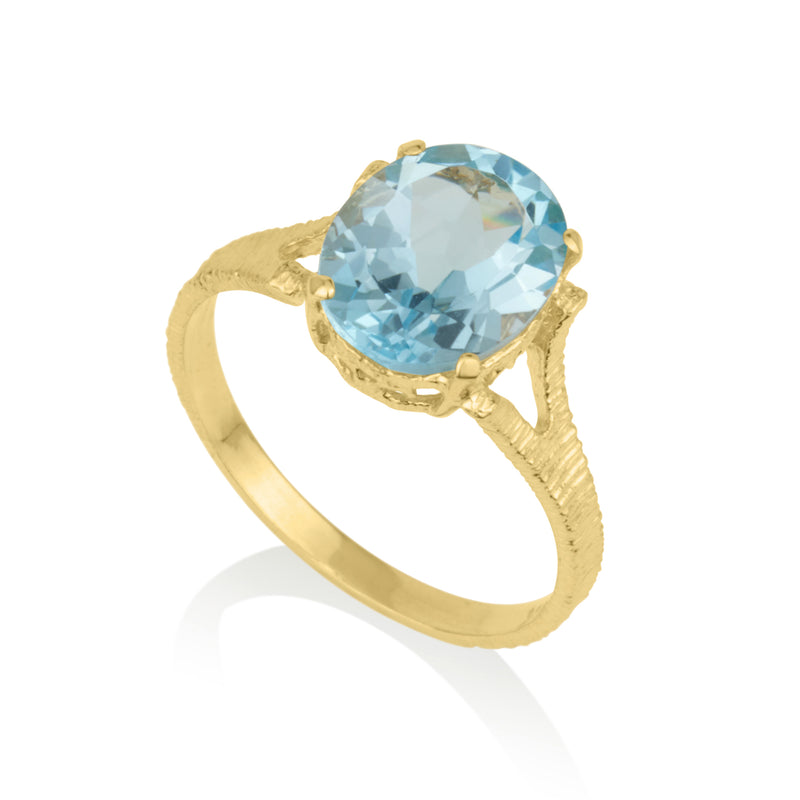 Amadora Oval Ring - Blue Topaz