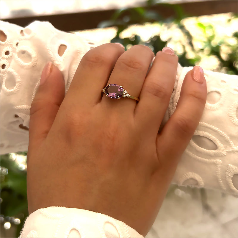 Patrizia Oval  Ring - Amethyst