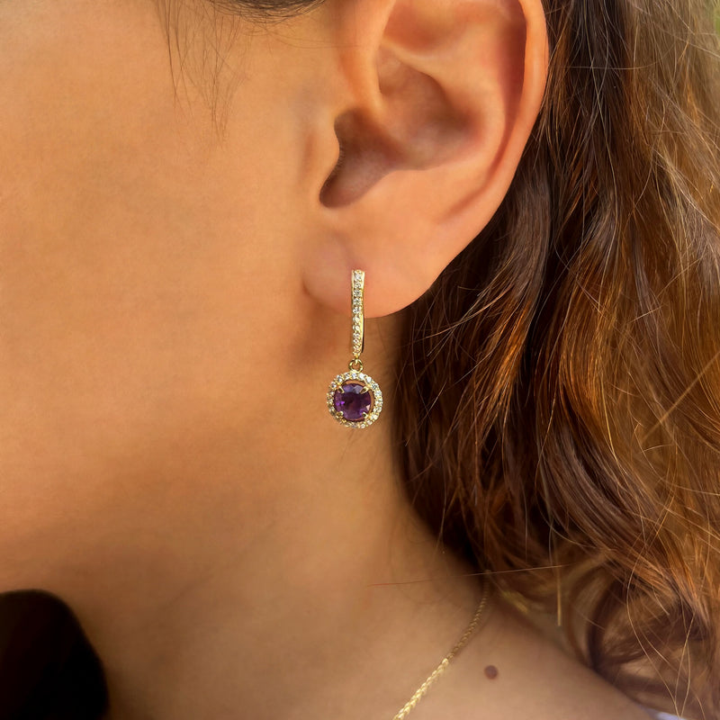 Vitalia Earrings - Amethyst