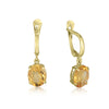 Amadora Oval Earrings - Citrine