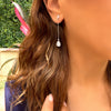 Sparkling white gold earrings - zircon stones