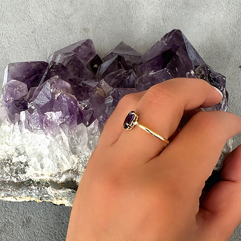 Oval Ring - Amethyst