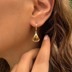 Jolanda Small Earrings - Citrine