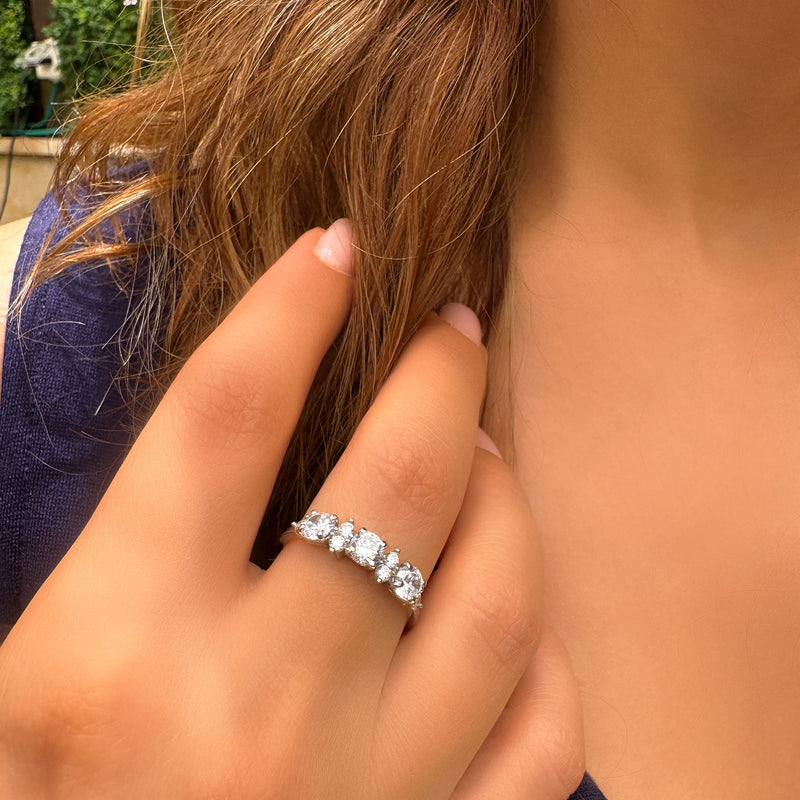 Ring Sparkling - zircon stones