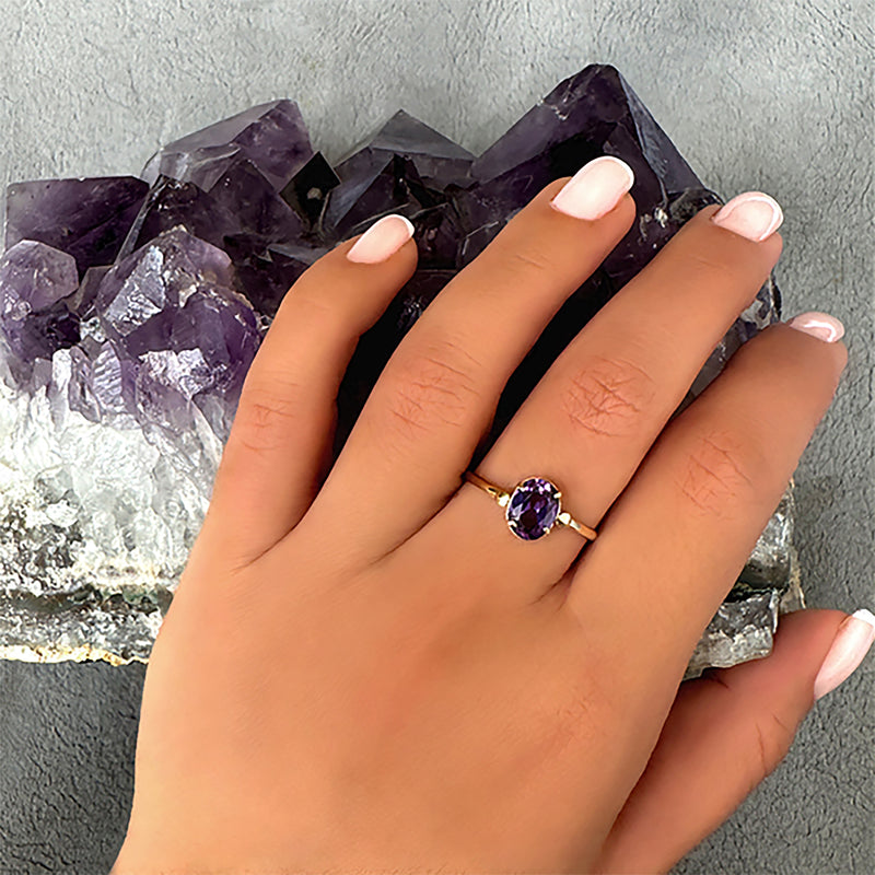 Oval Ring - Amethyst