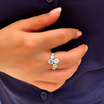 Ring Sparkling - zircon stones