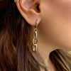 Earrings - Oval Cross Hanging