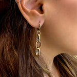 Earrings - Oval Cross Hanging
