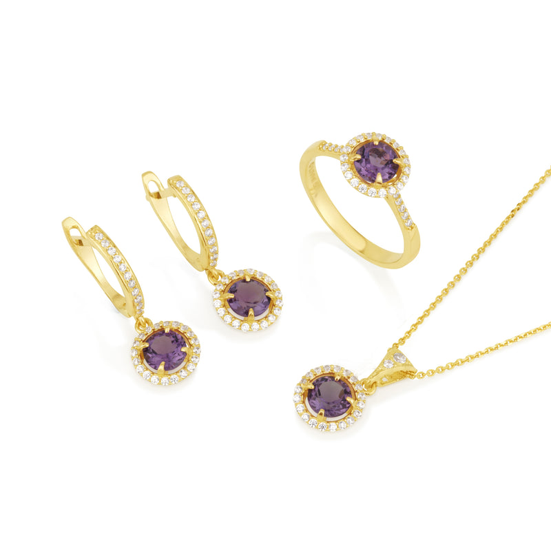 Vitalia Earrings - Amethyst