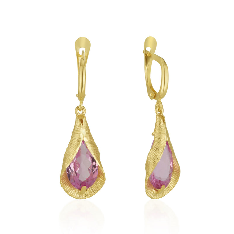 Jolanda Earrings - Pink spinel