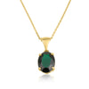 Amadora Oval Necklace - Emerald spinel