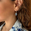 Patrizia Oval Earrings - Blue Topaz