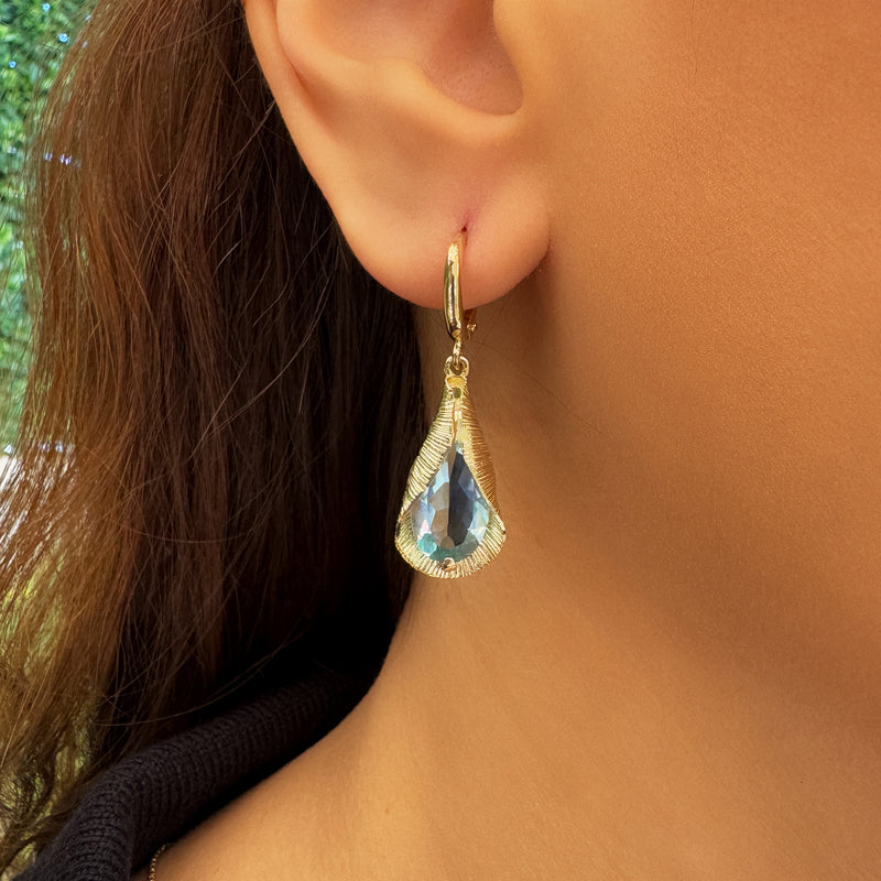 Jolanda Earrings - Blue Topaz