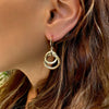 Earrings - Round Cross Hanging