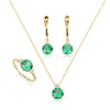Patrizia Round Earrings - Light Emerald Spinel