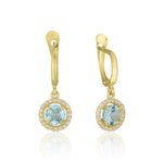 Vitalia Earrings - Blue Topaz