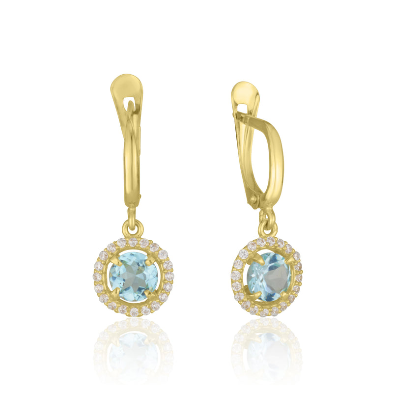 Vitalia Earrings - Blue Topaz