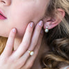 Bellissa - Pearl Short Earrings with zircon
