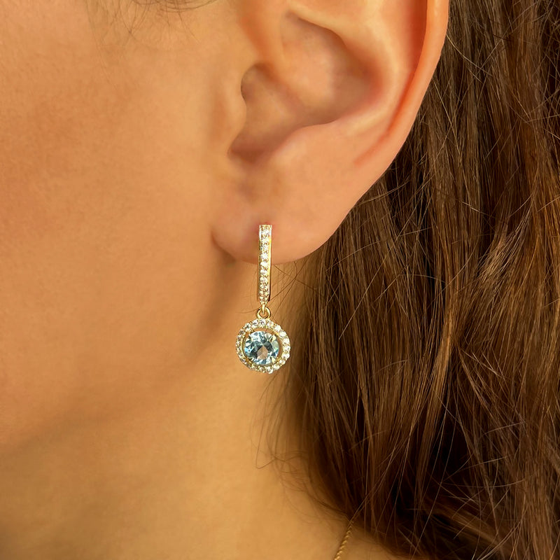 Vitalia Earrings - Blue Topaz