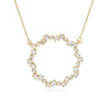 Sparkling yellow gold necklace - zircon stones