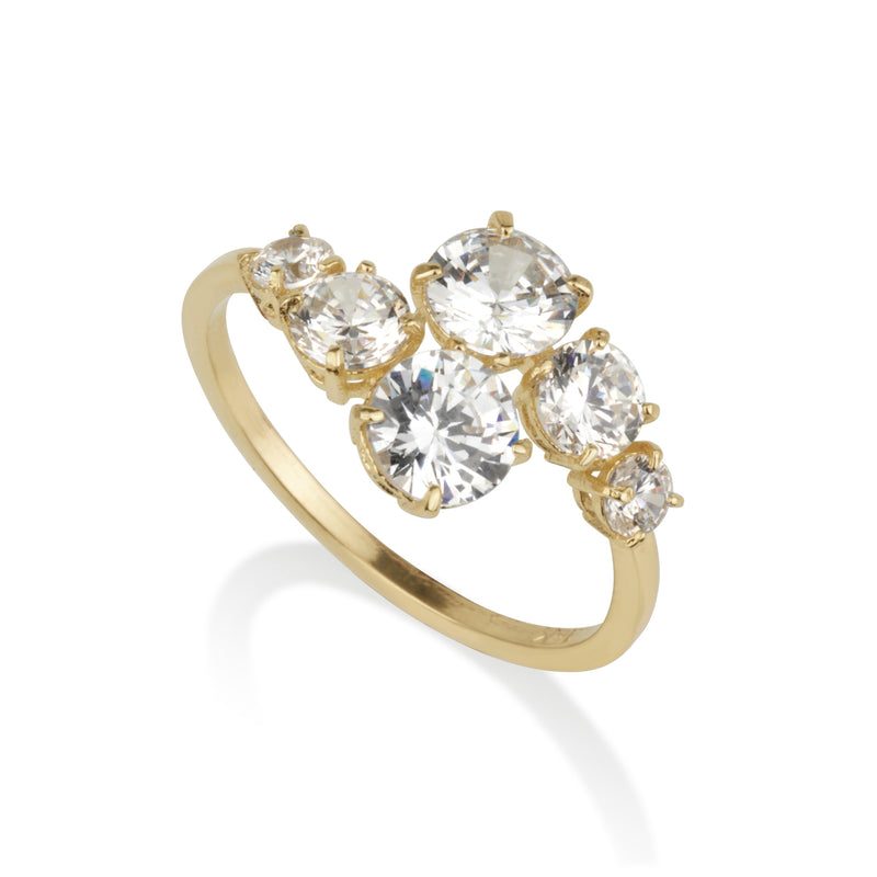 Ring Sparkling - zircon stones