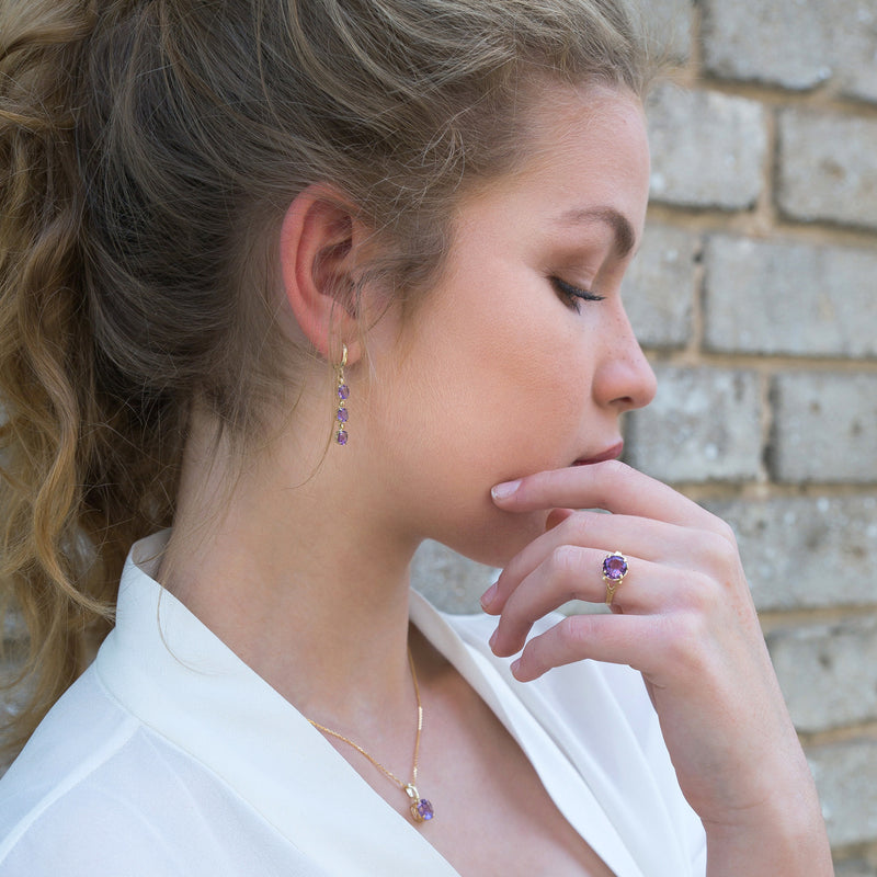 Amadora Necklace - Amethyst