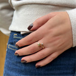 Ring - ball with diamond