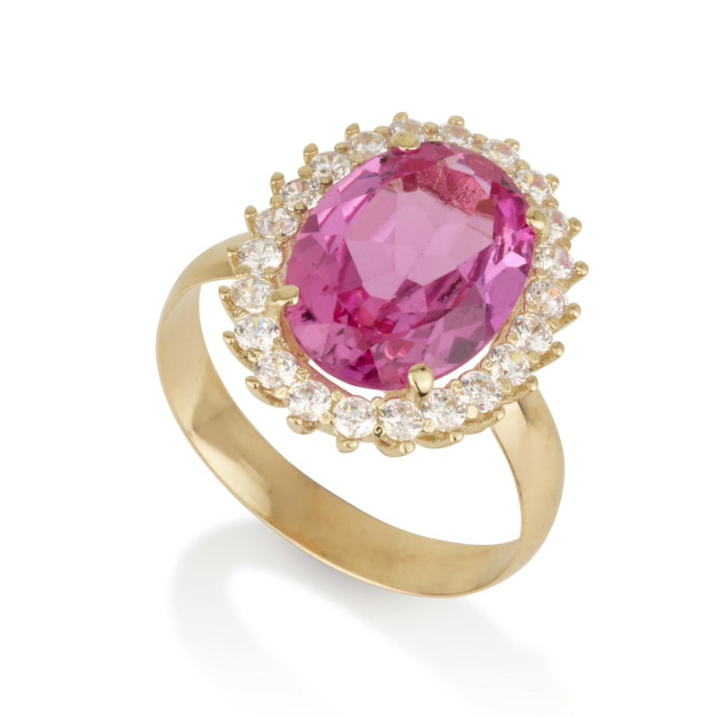 Allegra Oval Ring - Pink Spinel