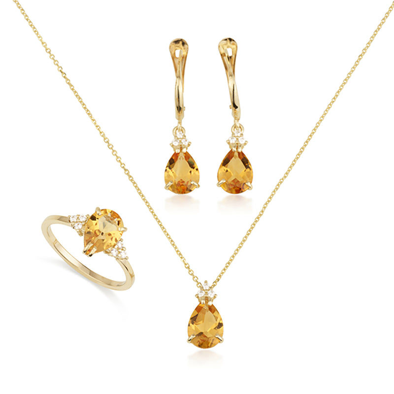 Patrizia Drop Earrings - Citrine