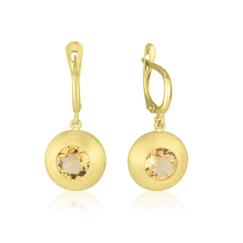 Norah Earrings - Citrine