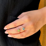 Diamond Octagon Ring - Peridot