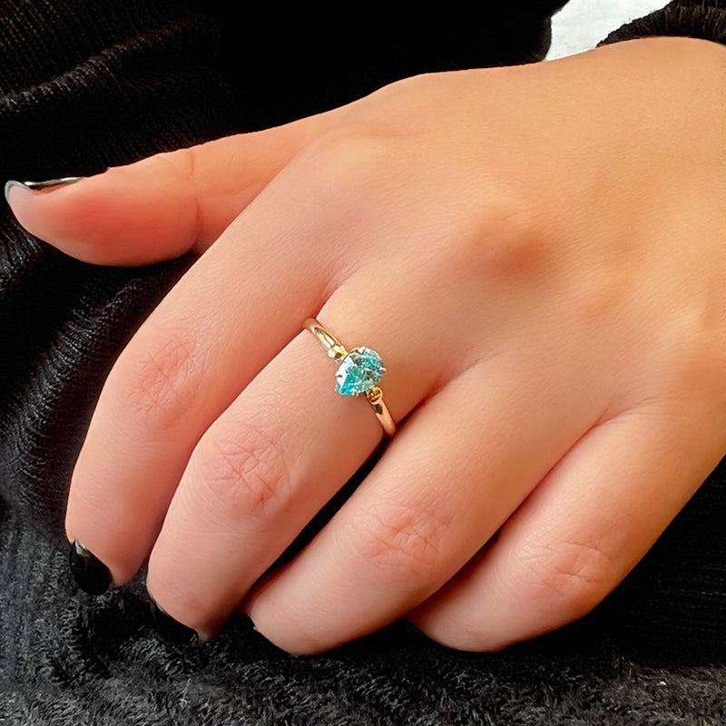 Drop Ring - Blue Topaz