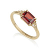 Patrizia Rectangle Ring - Garnet C.z.