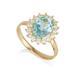 Allegra Oval Ring - Blue Topaz