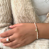 Heart Bracelet - Pearl with gold