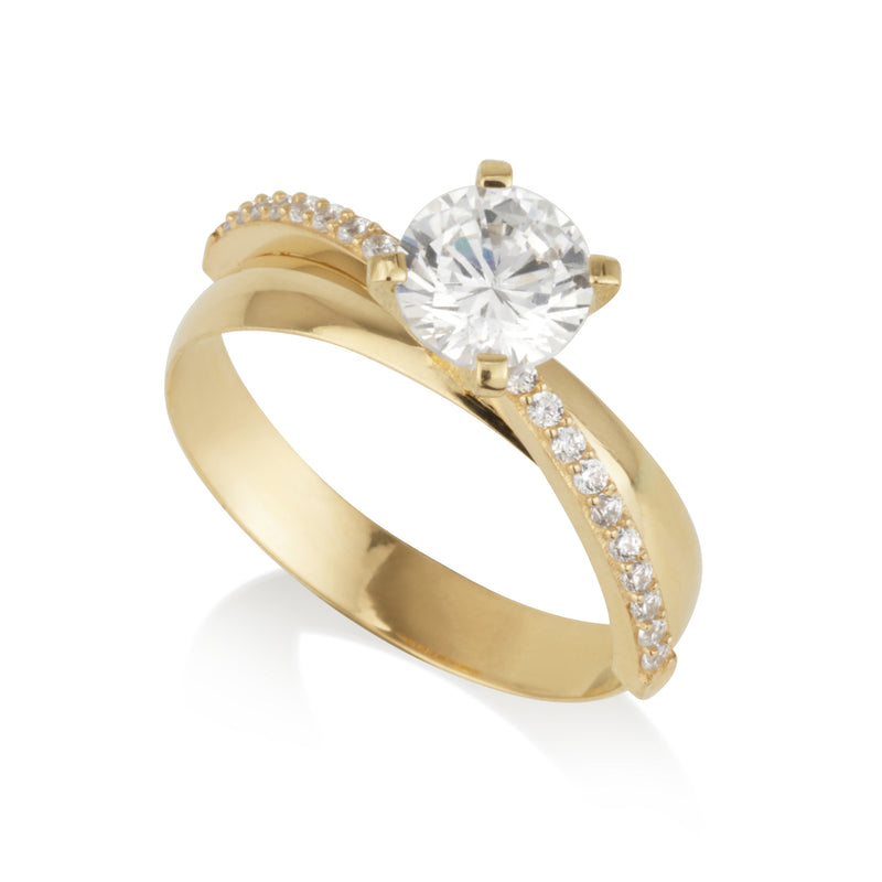 Ring Sparkling - zircon stones