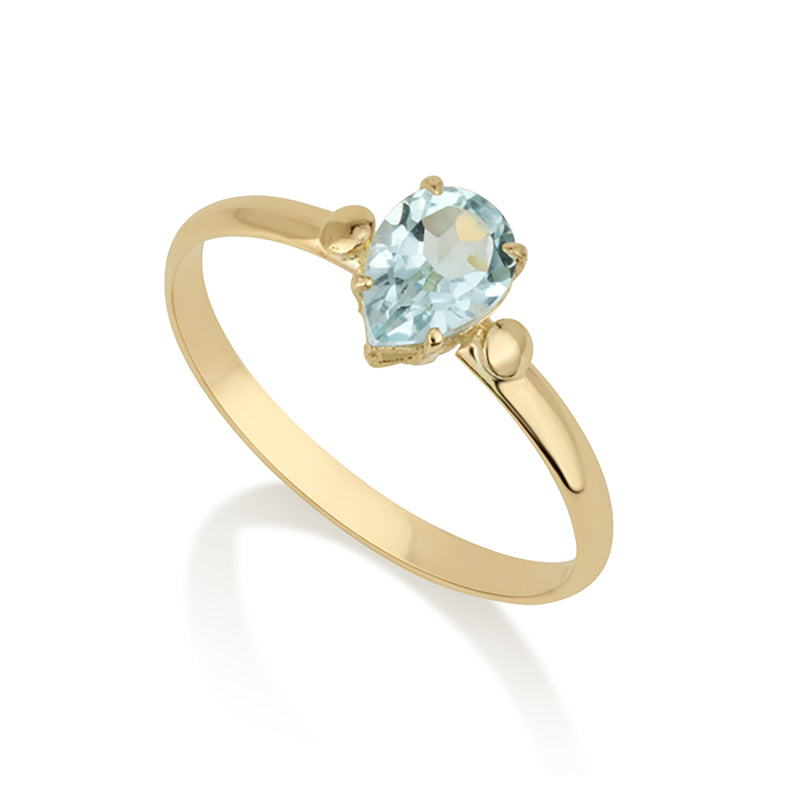 Drop Ring - Blue Topaz