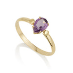 Drop Ring - Amethyst