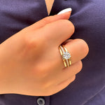 Ring Sparkling - zircon stones